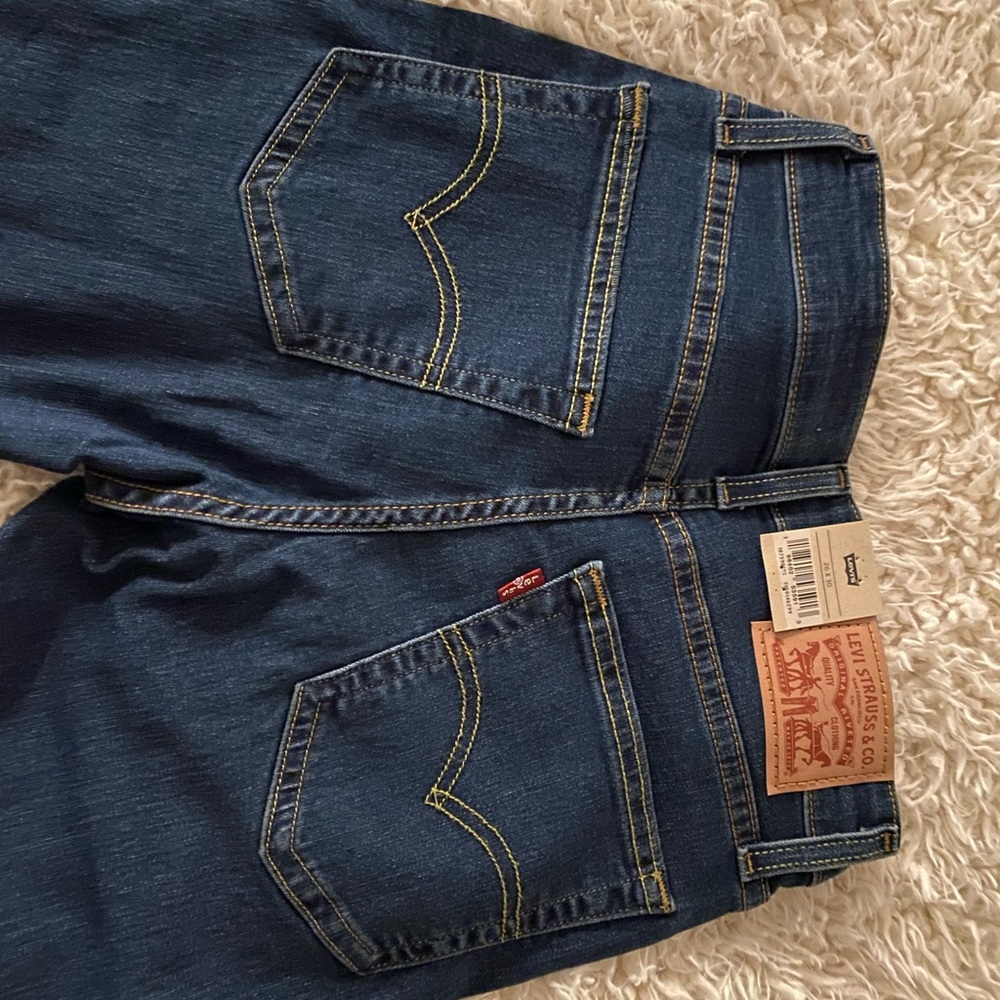 Levi's Dark Blue 725 High-Rise Bootcut Jeans - Picture 4 of 5